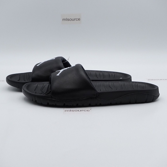 NEW Size 12 Men's Jordan Break Slide Sandals AR6374-010 Black/White - Picture 4 of 8